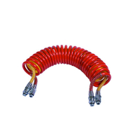 Brake coiled cable and pneumatic coiled cable